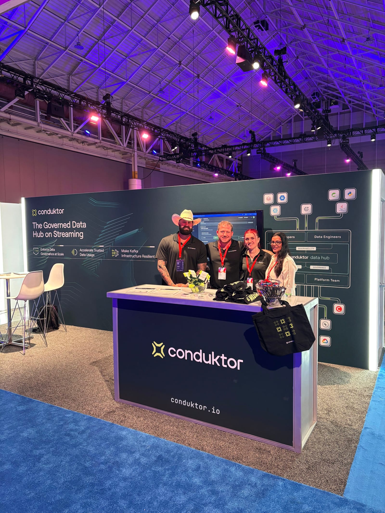 The Conduktor team at the Conduktor booth during Current 2025 in New Orleans