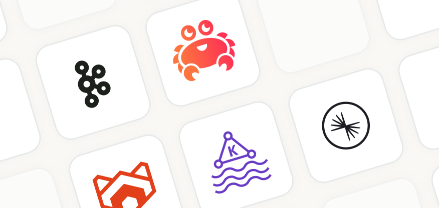 Kafka provider logos: open-source, Redpanda, Kafka Streams, Confluent, and more