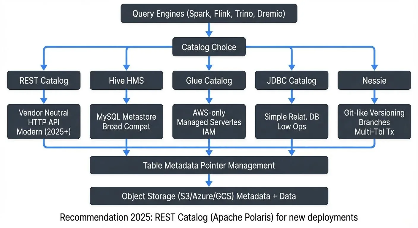 Comparison of Iceberg catalog implementations